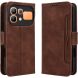 Чехол-книжка с карманами Deexe Wallet Stand для Infinix Note 60 / 60 Pro - Brown (409301Z). Фото 1 из 15