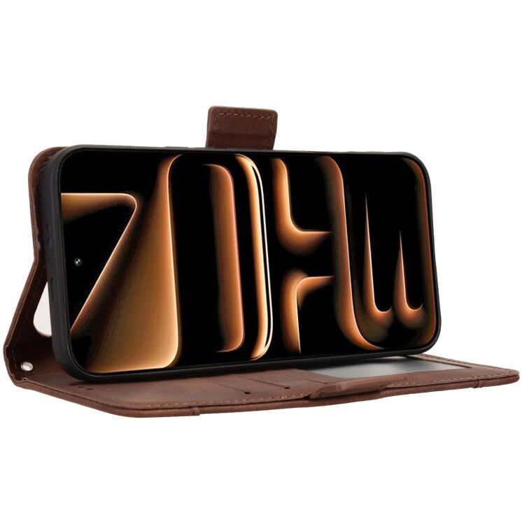 Чехол-книжка с карманами Deexe Wallet Stand для Infinix Note 60 / 60 Pro - Brown (409301Z) Чехол-книжка с карманами Deexe Wallet Stand для Infinix Note 60 / 60 Pro - Brown: фото 6 из 15