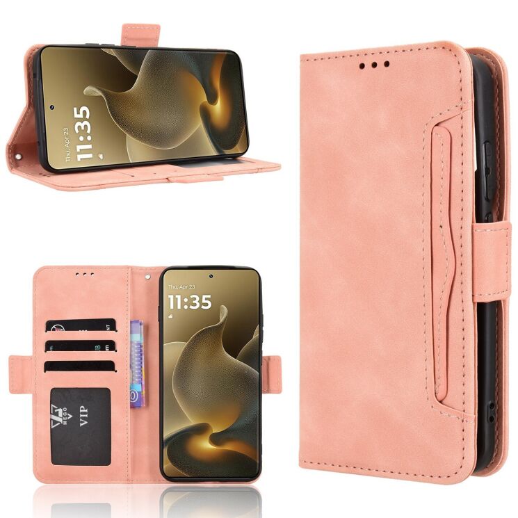 Чохол-книжка з кишеньками Deexe Wallet Stand для Motorola Edge 70 Pro - Pink (412003P) Чохол-книжка з кишеньками Deexe Wallet Stand для Motorola Edge 70 Pro - Pink: фото 8 з 15