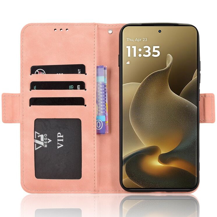 Чохол-книжка з кишеньками Deexe Wallet Stand для Motorola Edge 70 Pro - Pink (412003P) Чохол-книжка з кишеньками Deexe Wallet Stand для Motorola Edge 70 Pro - Pink: фото 5 з 15