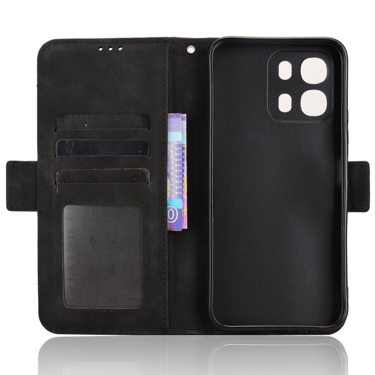 Чохол-книжка з кишеньками Deexe Wallet Stand для OPPO A6s / A6 - Black: фото 3 з 15