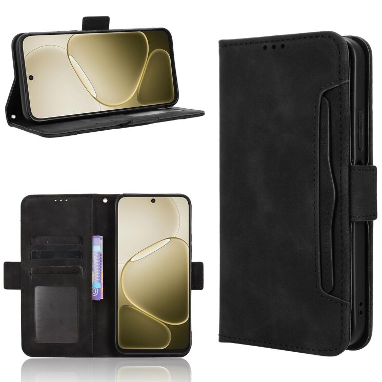 Чохол-книжка з кишеньками Deexe Wallet Stand для OPPO A6s / A6 - Black: фото 7 з 15