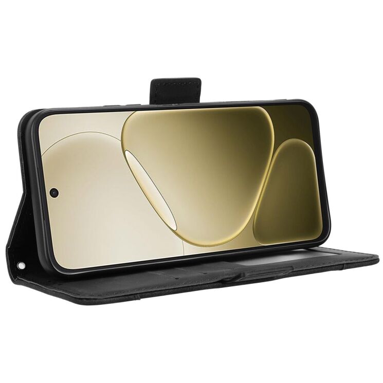 Чохол-книжка з кишеньками Deexe Wallet Stand для OPPO A6s / A6 - Black: фото 5 з 15