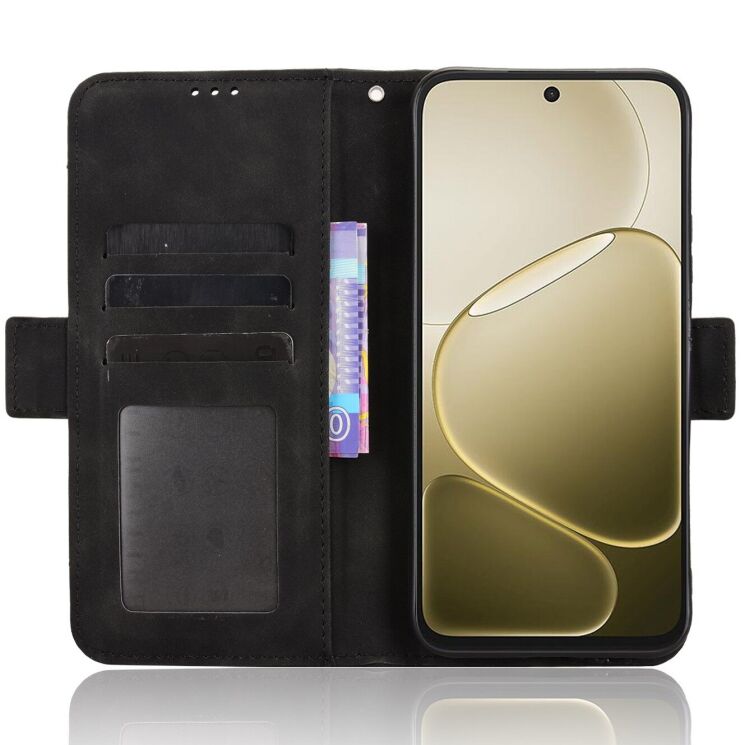 Чохол-книжка з кишеньками Deexe Wallet Stand для OPPO A6s / A6 - Black: фото 4 з 15