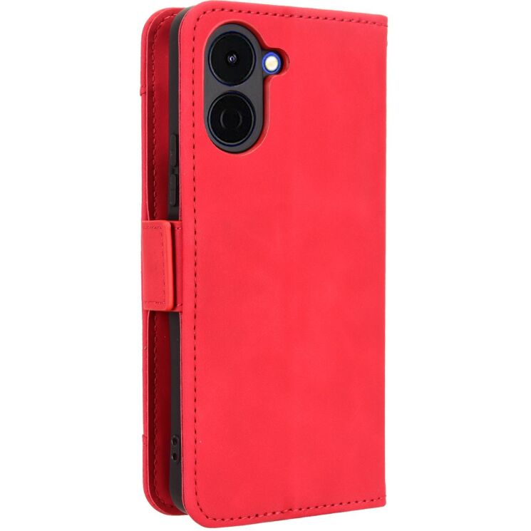 Чохол-книжка з кишеньками Deexe Wallet Stand для TECNO Spark Go 3 - Red: фото 5 з 13