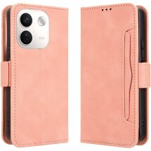 Чохол-книжка з кишеньками Deexe Wallet Stand для Xiaomi Redmi Note 17 Pro Plus - Pink: фото 1 з 8