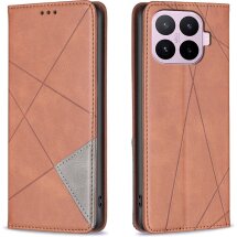 Чехол-книжка с карманами UniCase Geometric Pattern для Xiaomi 17T Pro - Brown: фото 1 из 11