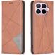 Чехол-книжка с карманами UniCase Geometric Pattern для Xiaomi 17T Pro - Brown (422363Z). Фото 1 из 11