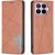 Чехол-книжка с карманами UniCase Geometric Pattern для Xiaomi 17T Pro - Brown: фото 1 из 11