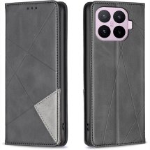 Чехол-книжка с карманами UniCase Geometric Pattern для Xiaomi 17T - Black: фото 1 из 11