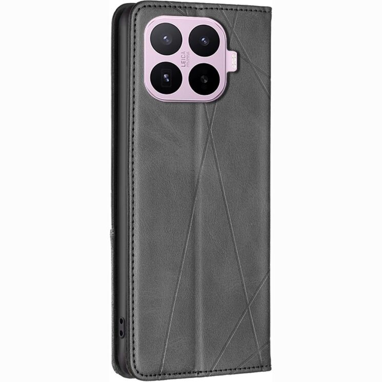 Чехол-книжка с карманами UniCase Geometric Pattern для Xiaomi 17T - Black: фото 3 из 11