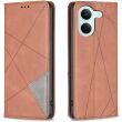 Чохол-книжка з кишеньками UniCase Geometric Pattern для Xiaomi Poco X8 Pro - Brown (409020Z)