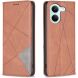 Чохол-книжка з кишеньками UniCase Geometric Pattern для Xiaomi Poco X8 Pro - Brown (409020Z). Фото 1 з 11