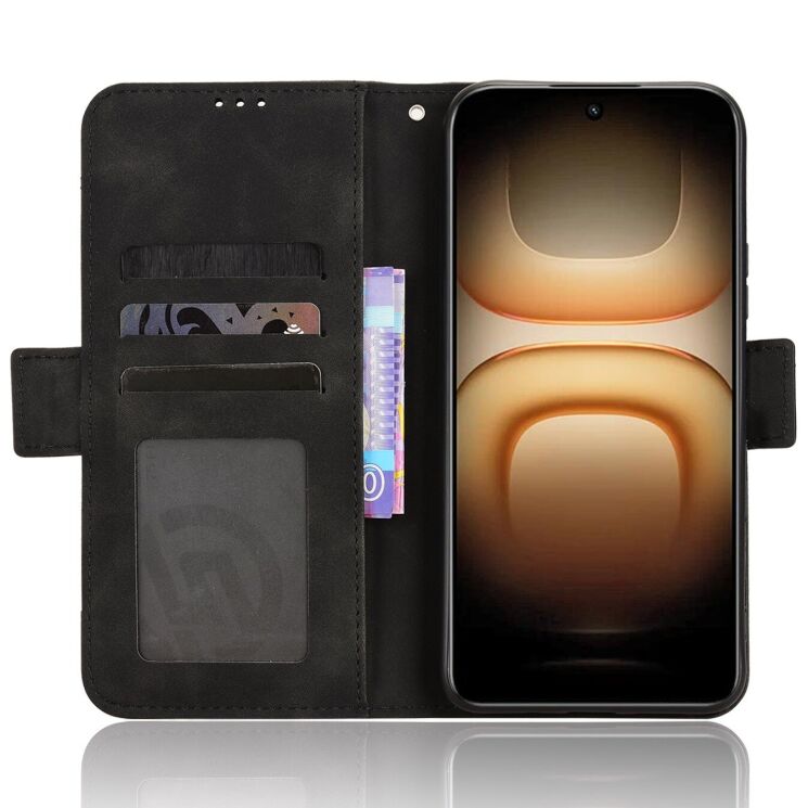 Чохол-книжка з кишеньками Deexe Wallet Stand для Infinix Hot 70 Pro - Black (331102B) Чохол-книжка з кишеньками Deexe Wallet Stand для Infinix Hot 70 Pro - Black: фото 5 з 15