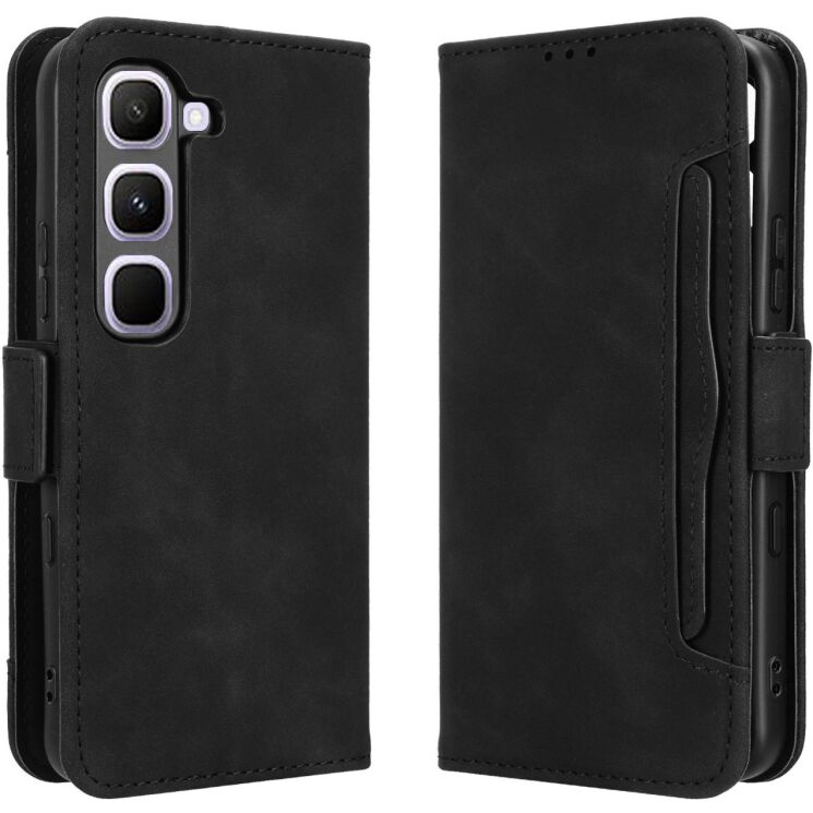 Чохол-книжка з кишеньками Deexe Wallet Stand для Infinix Hot 70 Pro - Black (331102B) Чохол-книжка з кишеньками Deexe Wallet Stand для Infinix Hot 70 Pro - Black: фото 1 з 15