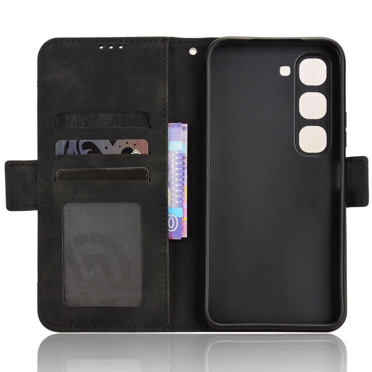 Чохол-книжка з кишеньками Deexe Wallet Stand для Infinix Hot 70 Pro - Black (331102B) Чохол-книжка з кишеньками Deexe Wallet Stand для Infinix Hot 70 Pro - Black: фото 4 з 15