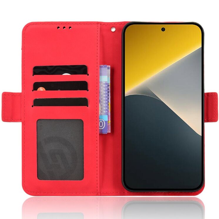 Чехол-книжка с кармашками Deexe Wallet Stand для Xiaomi Poco X8 - Red (219910R) Чехол-книжка с кармашками Deexe Wallet Stand для Xiaomi Poco X8 - Red: фото 5 из 15