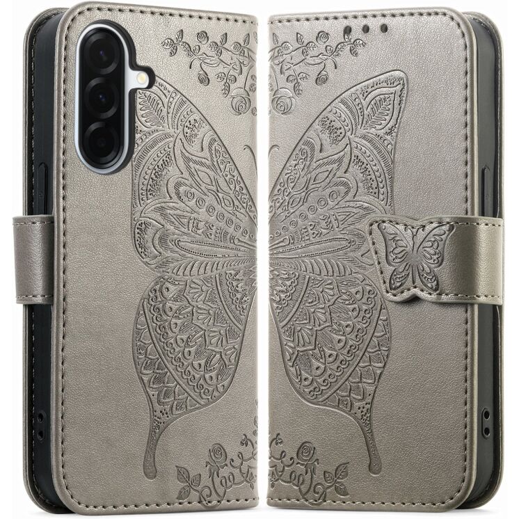 Чехол-книжка с рисунком UniCase Butterfly Pattern для Samsung Galaxy A27 (A276) - Grey (408671H) Чехол-книжка с рисунком UniCase Butterfly Pattern для Samsung Galaxy A27 (A276) - Grey: фото 5 из 8