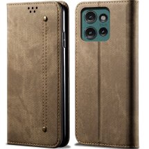 Чехол-книжка UniCase Jeans Wallet для Motorola Edge 50 - Khaki: фото 1 из 6