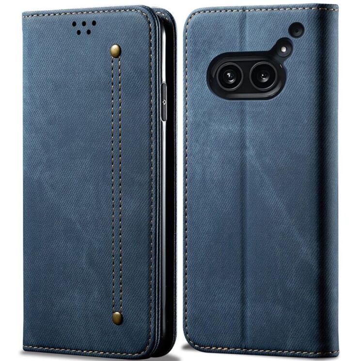 Чехол-книжка UniCase Jeans Wallet для Nothing Phone (2a) / Phone (2a) Plus - Blue: фото 1 из 6