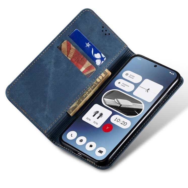 Чехол-книжка UniCase Jeans Wallet для Nothing Phone (2a) / Phone (2a) Plus - Blue: фото 2 из 6