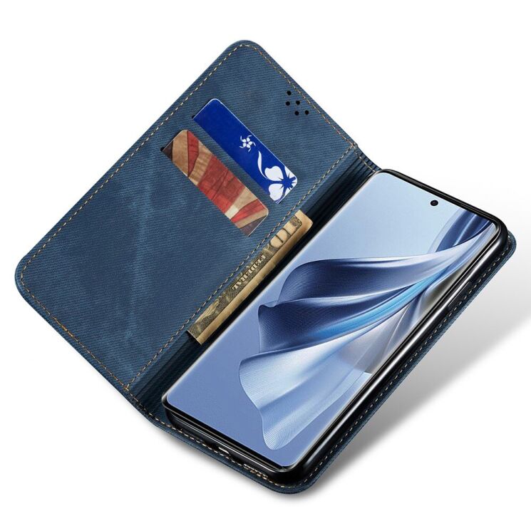 Чохол-книжка UniCase Jeans Wallet для OPPO Reno 12 - Blue: фото 2 з 6