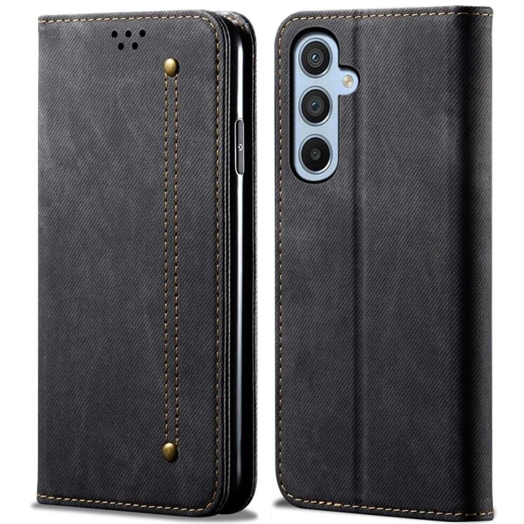 Чехол-книжка UniCase Jeans Wallet для Samsung Galaxy A55 (A556) - Black: фото 1 из 6