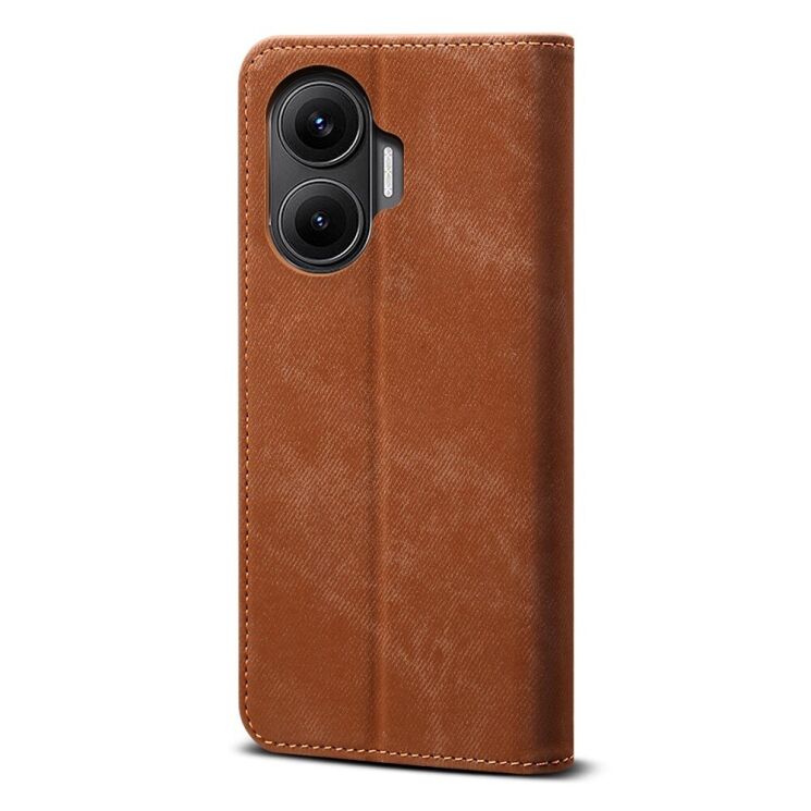 Чехол-книжка UniCase Jeans Wallet для Xiaomi Poco F7 - Coffee: фото 6 из 7
