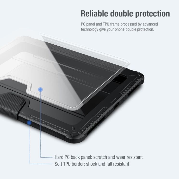 Чехол NILLKIN Bumper Leather Case Pro для Apple iPad Air 13 M3/M2 (2025/2024) / Pro 12.9 (2020/2021/2022) - Black: фото 10 из 20