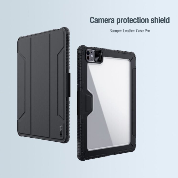 Чехол NILLKIN Bumper Leather Case Pro для Apple iPad Air 13 M3/M2 (2025/2024) / Pro 12.9 (2020/2021/2022) - Black: фото 6 из 20