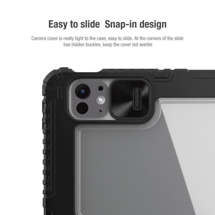 Чехол NILLKIN Bumper Leather Case Pro для Apple iPad Air 13 M3/M2 (2025/2024) / Pro 12.9 (2020/2021/2022) - Black: фото 8 из 20