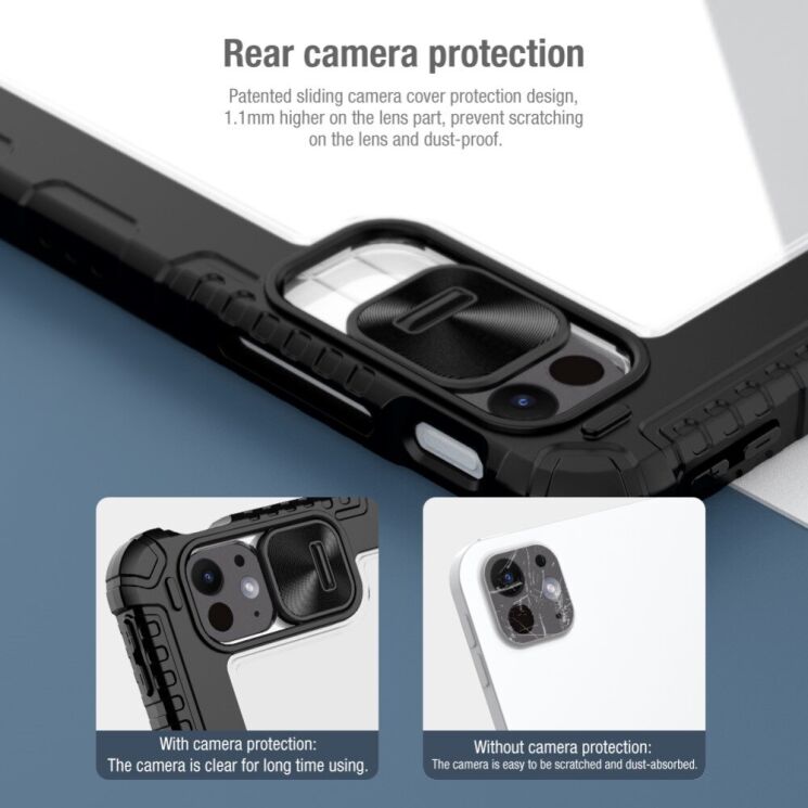 Чехол NILLKIN Bumper Leather Case Pro для Apple iPad Air 13 M3/M2 (2025/2024) / Pro 12.9 (2020/2021/2022) - Black: фото 7 из 20
