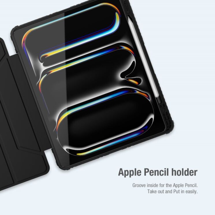 Чехол NILLKIN Bumper Leather Case Pro для Apple iPad Air 13 M3/M2 (2025/2024) / Pro 12.9 (2020/2021/2022) - Black: фото 15 из 20