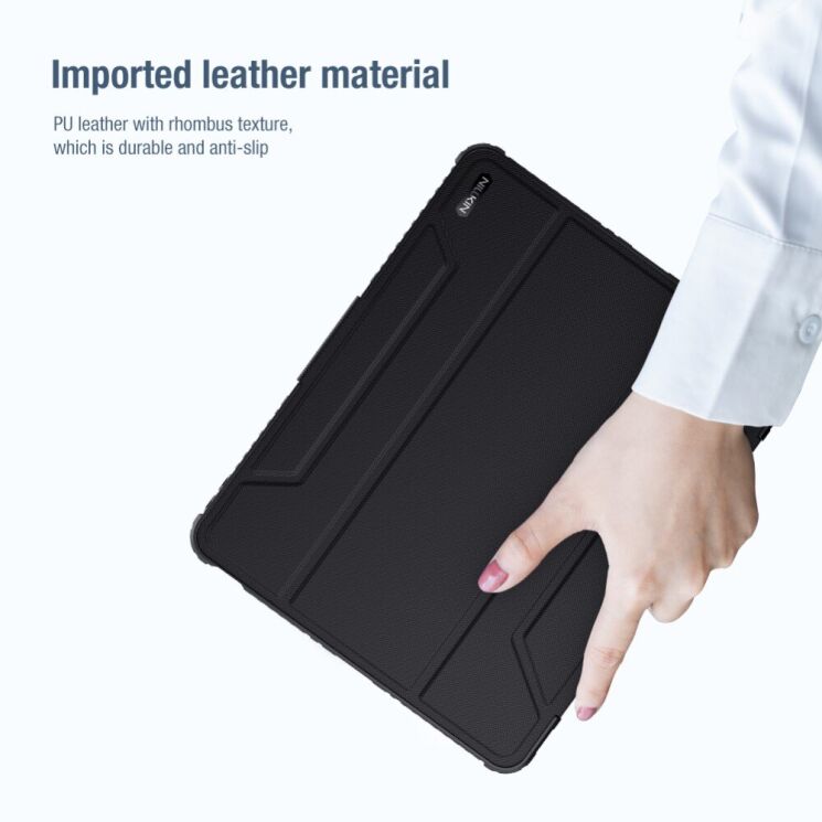 Чехол NILLKIN Bumper Leather Case Pro для Apple iPad Air 13 M3/M2 (2025/2024) / Pro 12.9 (2020/2021/2022) - Black: фото 9 из 20