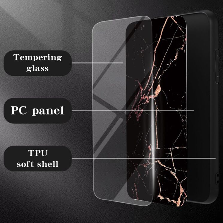 Чехол с рисунком Deexe Gradient Pattern для Honor 600 Lite - Black: фото 4 из 10