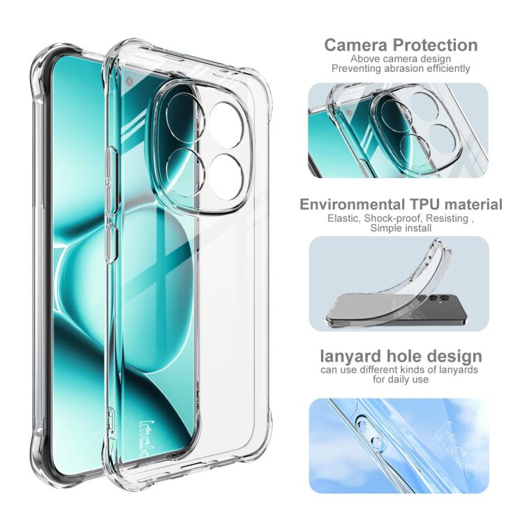 Чехол с усиленными углами IMAK Airbag MAX Case для Xiaomi Redmi Note 15 Pro Plus / Poco M8 Pro 5G - Matte Black: фото 6 из 8