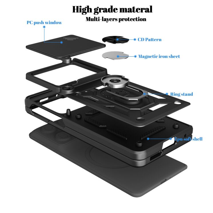 Чехол с защитой камеры Deexe Armor Shield для Motorola Razr Fold - Black (423009B) Чехол с защитой камеры Deexe Armor Shield для Motorola Razr Fold - Black: фото 7 из 9