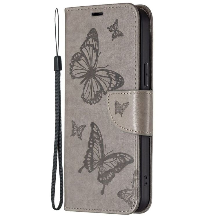 Чехол UniCase Butterfly Pattern для Nokia G22 - Grey: фото 4 из 7