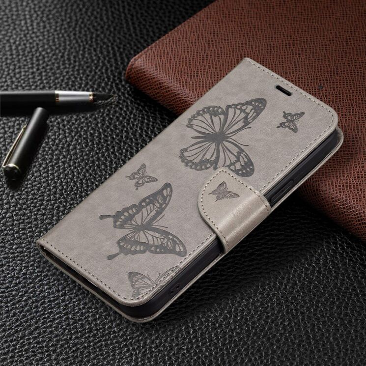 Чехол UniCase Butterfly Pattern для Nokia G22 - Grey: фото 2 из 7