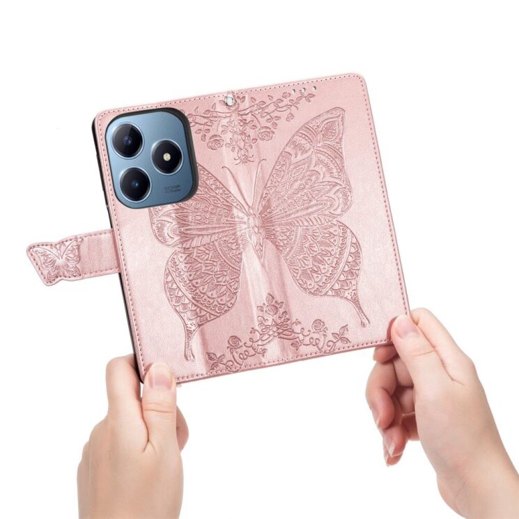 Чехол UniCase Butterfly Pattern для Realme C63 / C61 / Note 60x - Blue: фото 8 из 9