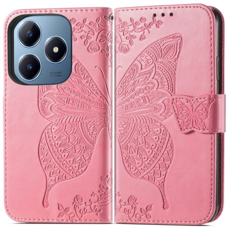 Чехол UniCase Butterfly Pattern для Realme C63 / C61 / Note 60x - Pink: фото 1 из 9