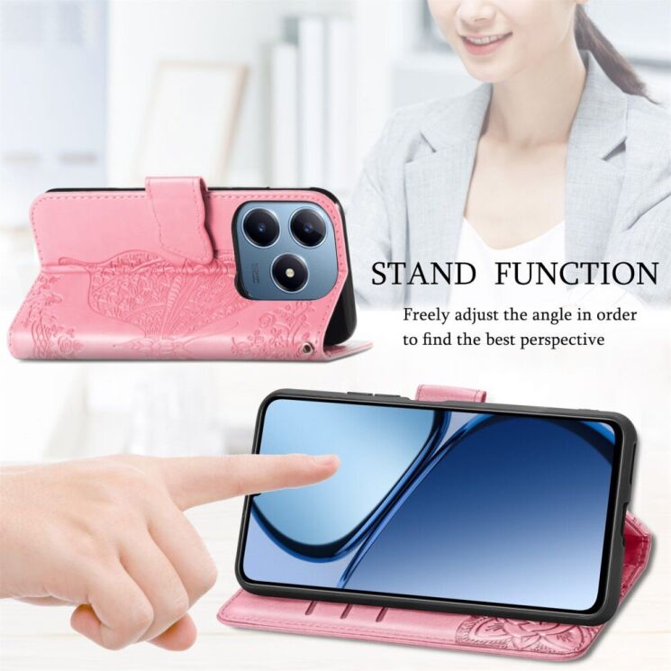 Чехол UniCase Butterfly Pattern для Realme C63 / C61 / Note 60x - Blue: фото 7 из 9