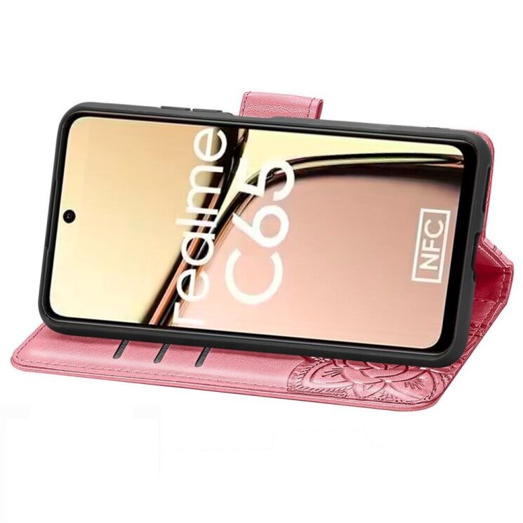 Чехол UniCase Butterfly Pattern для Realme C65 - Pink: фото 3 из 8
