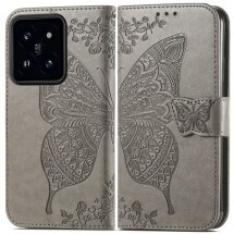 Чехол UniCase Butterfly Pattern для Xiaomi 14T Pro - Grey: фото 1 из 10