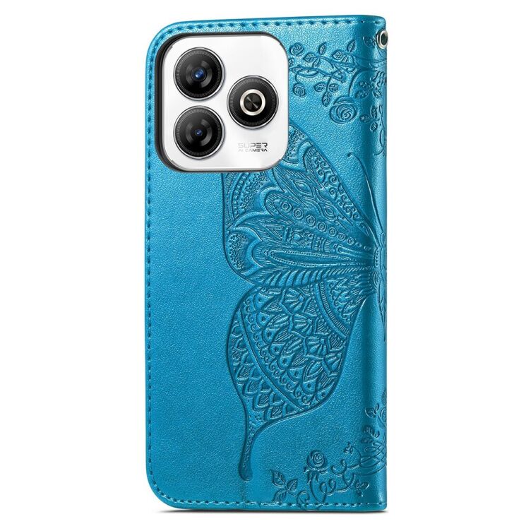 Чохол UniCase Butterfly Pattern для ZTE Blade A75 - Blue: фото 5 з 6