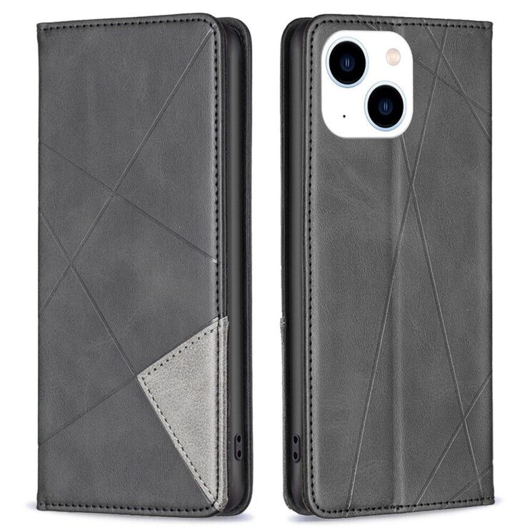 Чехол UniCase Geometric Pattern для Apple iPhone 14 - Black: фото 1 из 8