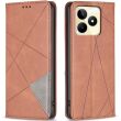 Чехол UniCase Geometric Pattern для Realme C53 / C51 - Brown (338605Z)