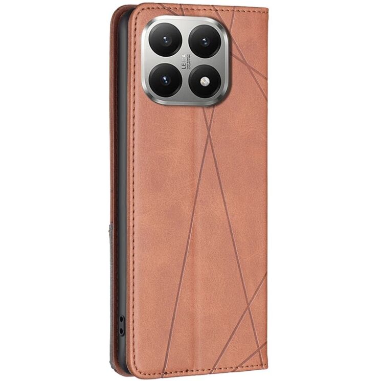 Чехол-книжка с кармашками UniCase Geometric Pattern для Xiaomi 15T - Brown: фото 3 из 8