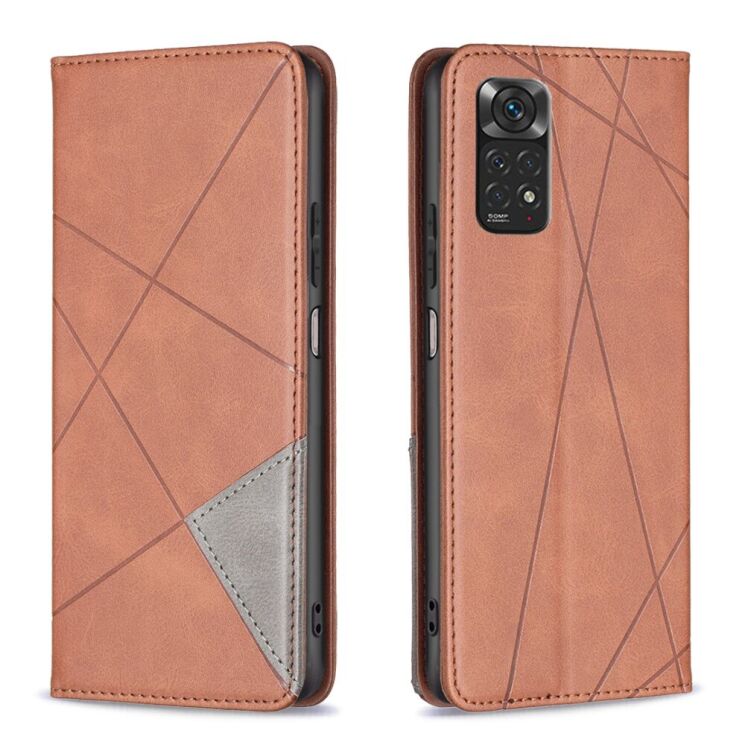 Чехол UniCase Geometric Pattern для Xiaomi Redmi Note 11 / 11s - Coffee: фото 1 из 7