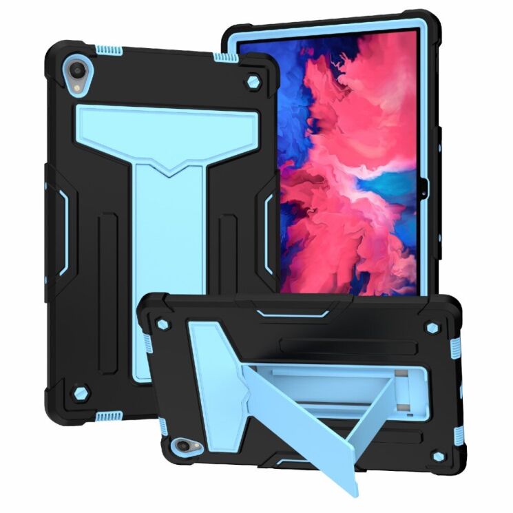 Чохол UniCase Hybrid Stand для Lenovo Tab P11 (TB-J606) / Tab P11 Plus (TB-J616) - Black / Blue: фото 1 з 5